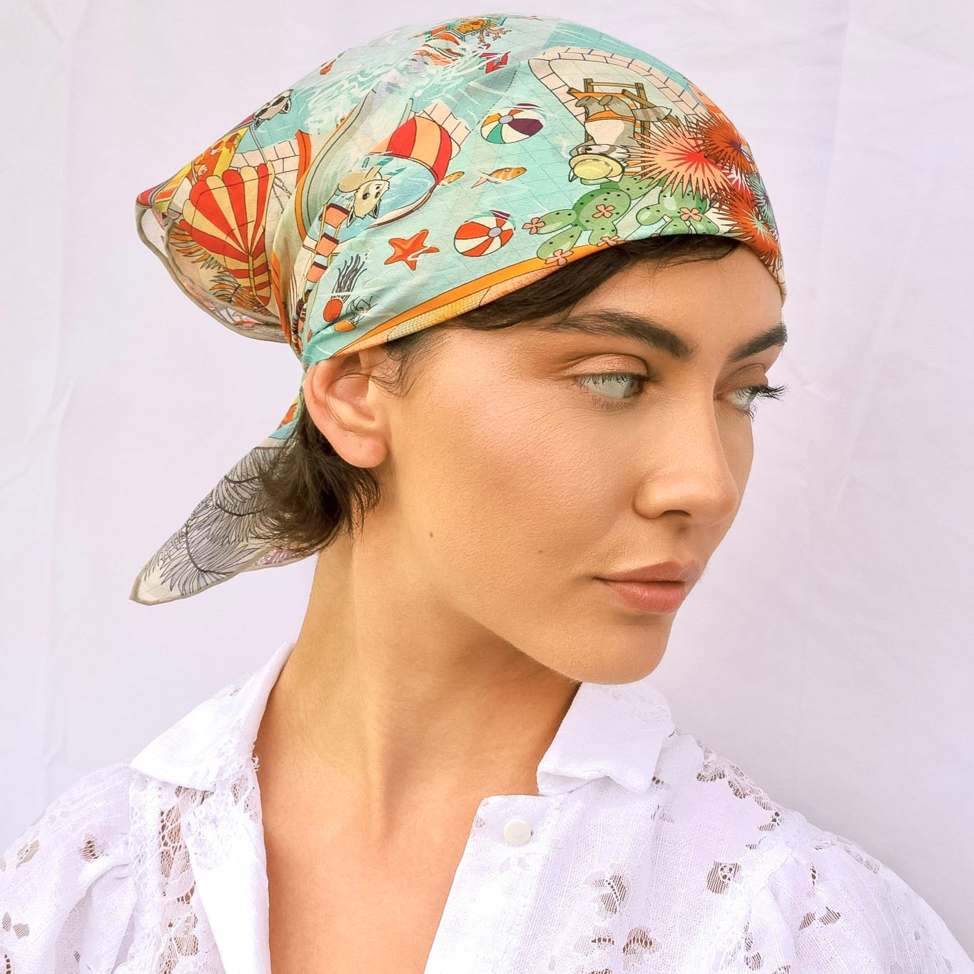 Foulards Coton et Soie 70x70