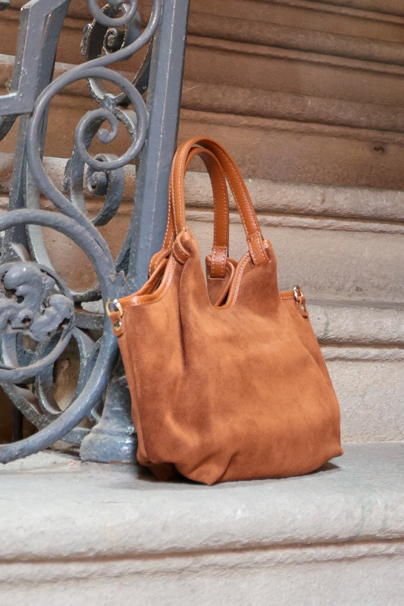 Camel braided Mélusine bag