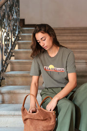 Camel braided Mélusine bag