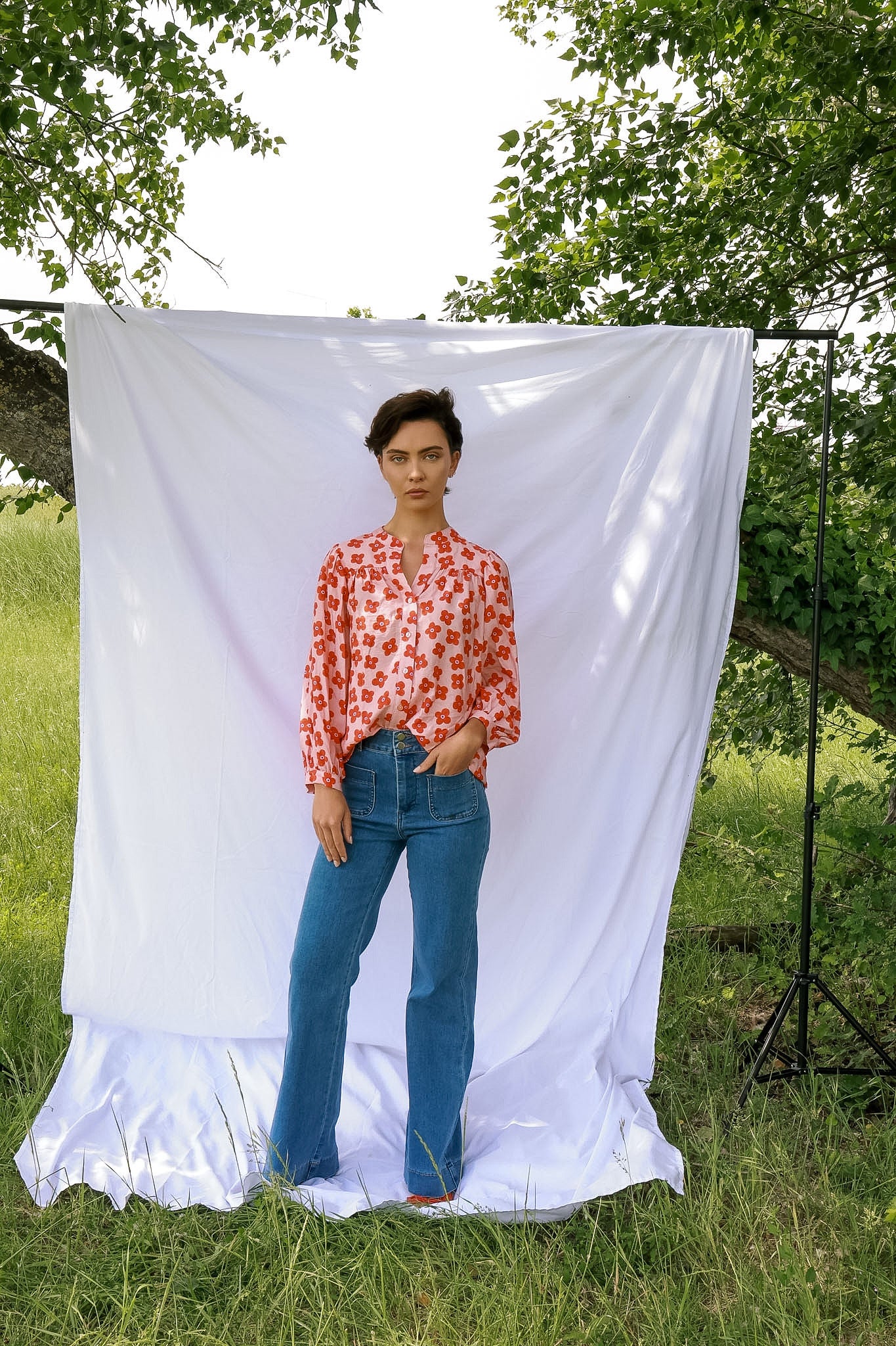 Louise Khaki Blouse