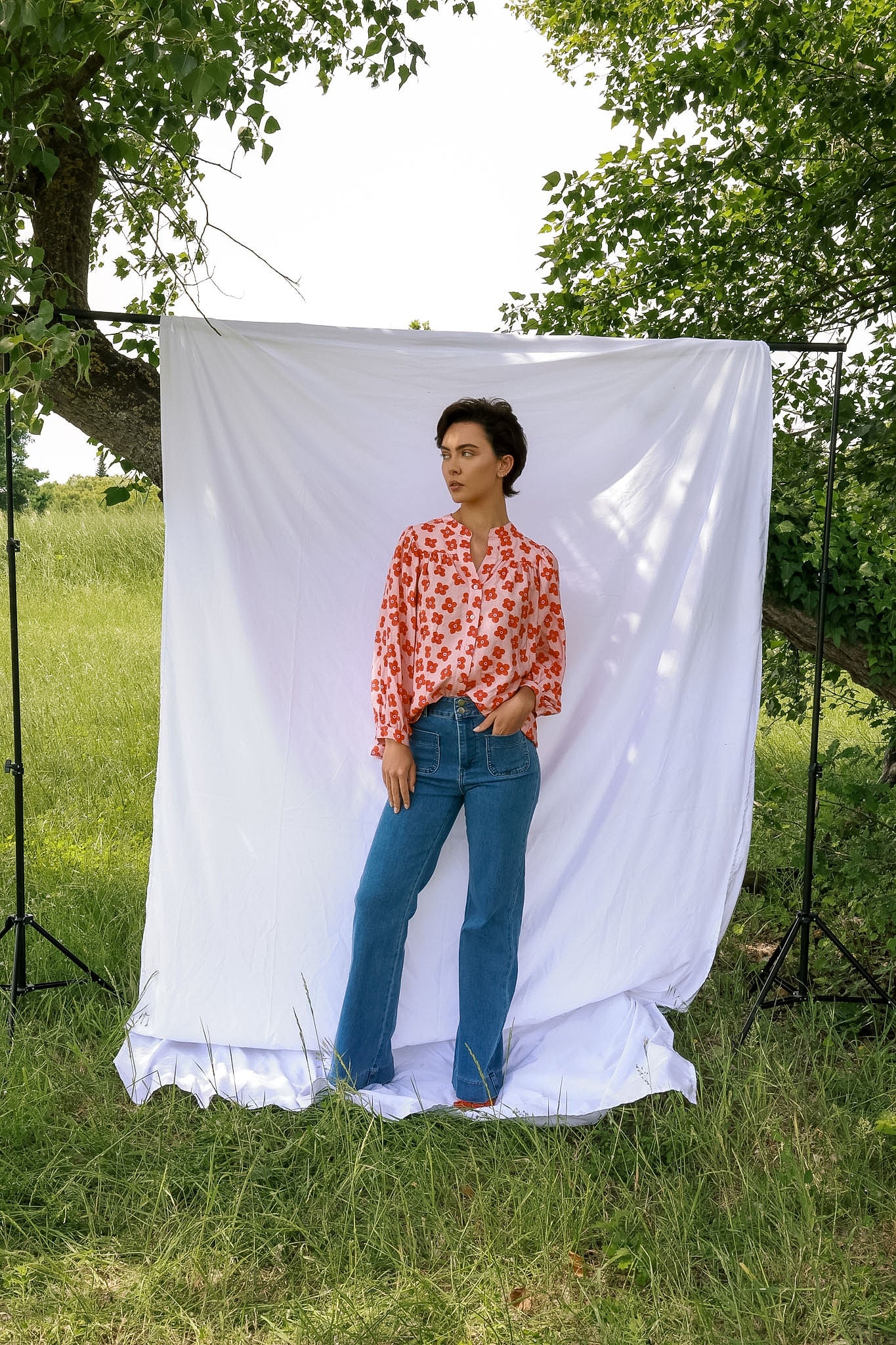 Louise Khaki Blouse