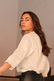 Blouse Emma blanc cassé