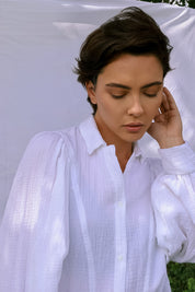Blouse Caroline Gaze de coton Blanc