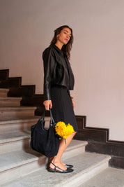 Camel braided Mélusine bag