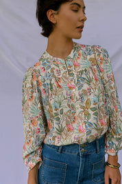 Louise Khaki Blouse