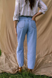 Jean Barrel Balloon denim clair