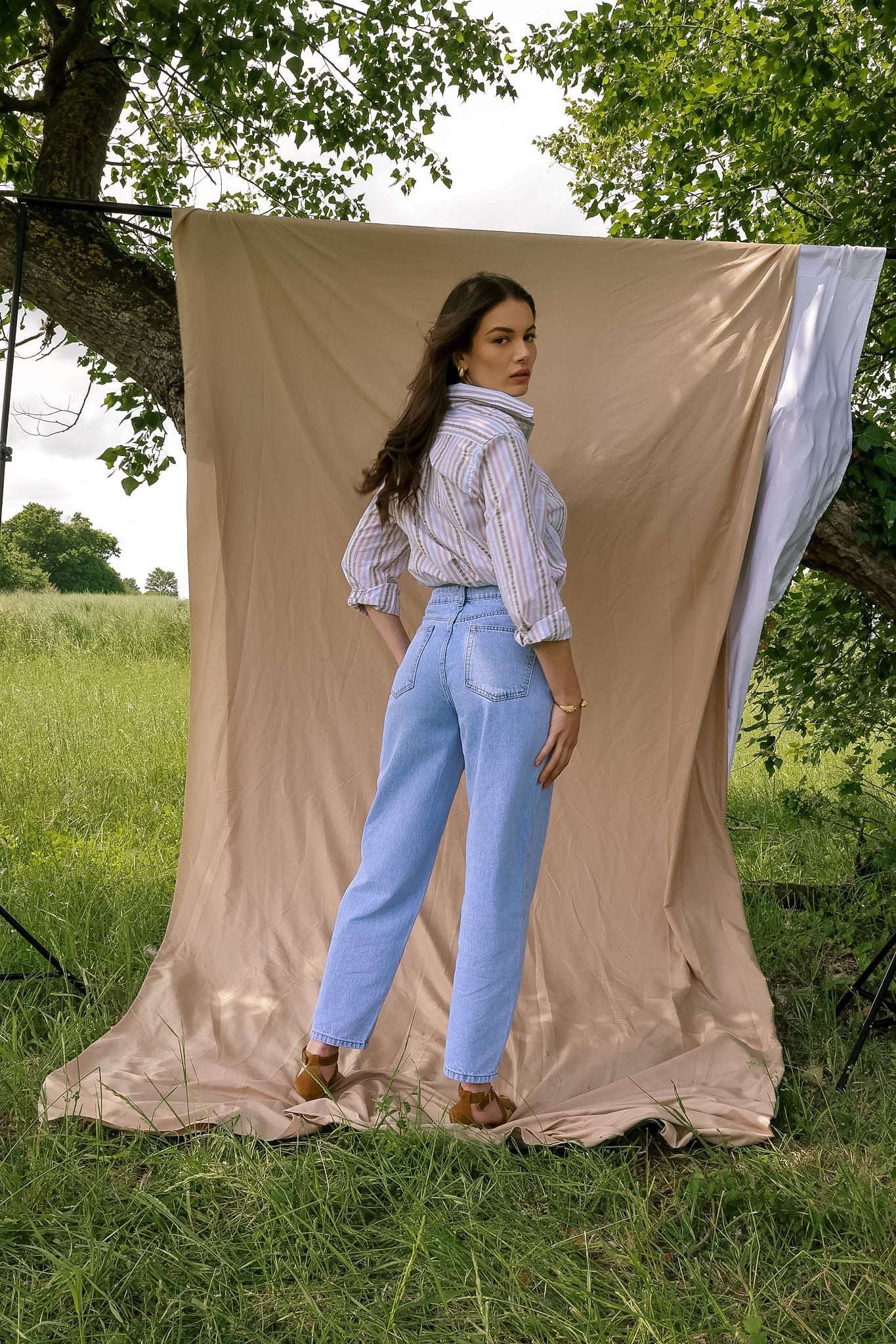 Jean Barrel Balloon denim clair