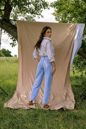 Jean Barrel Balloon denim clair