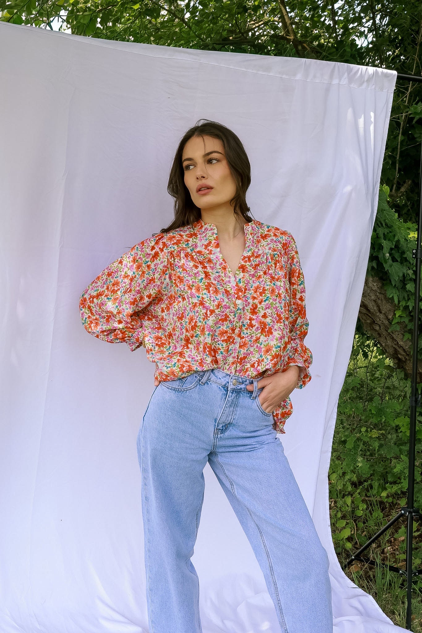 Louise Khaki Blouse