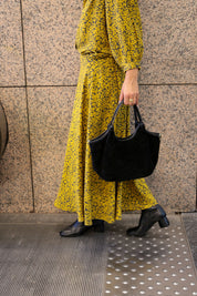 Sac Hector daim Noir Petit modèle