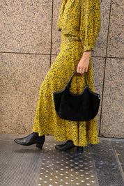 Sac Hector daim Noir Petit modèle