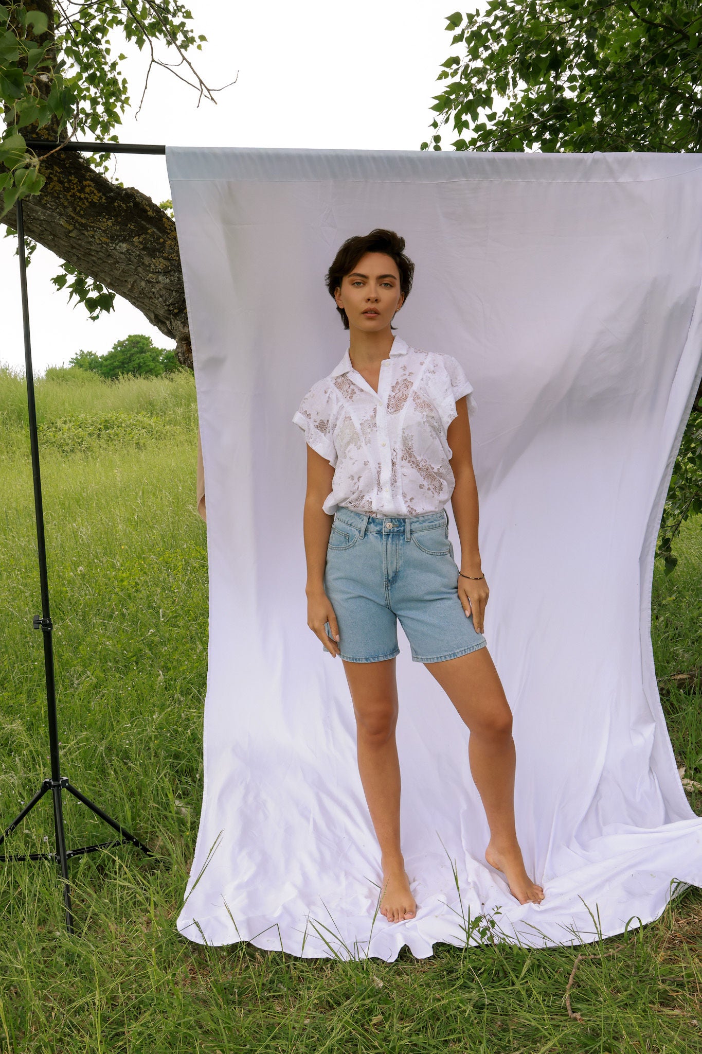 Blouse Clotilde dentelle blanche