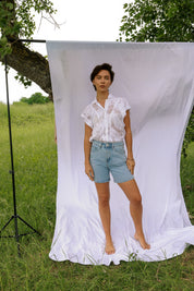 Blouse Clotilde dentelle blanche