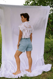 Blouse Clotilde dentelle blanche