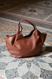 Camel braided Mélusine bag