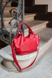 Camel braided Mélusine bag