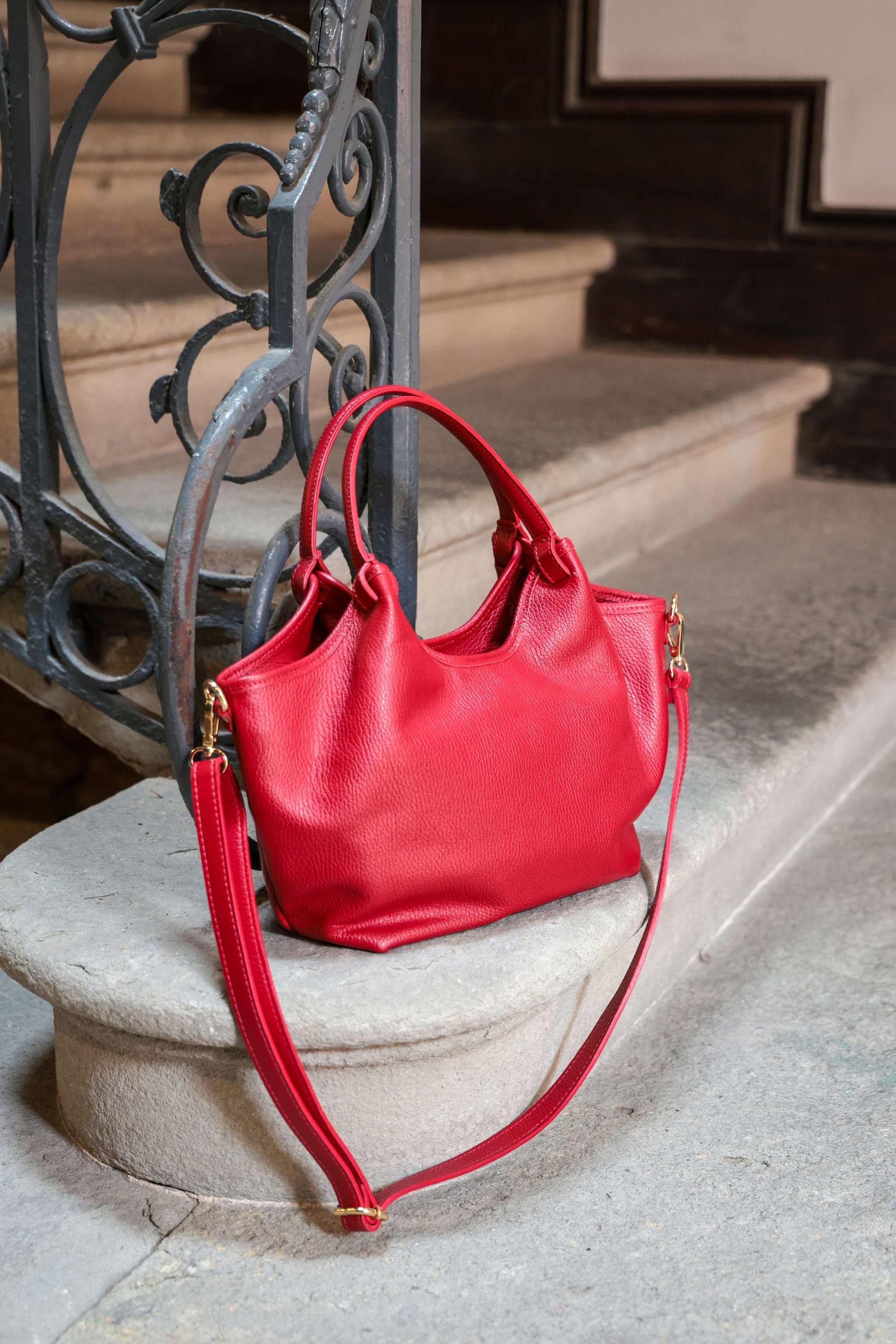 Camel braided Mélusine bag