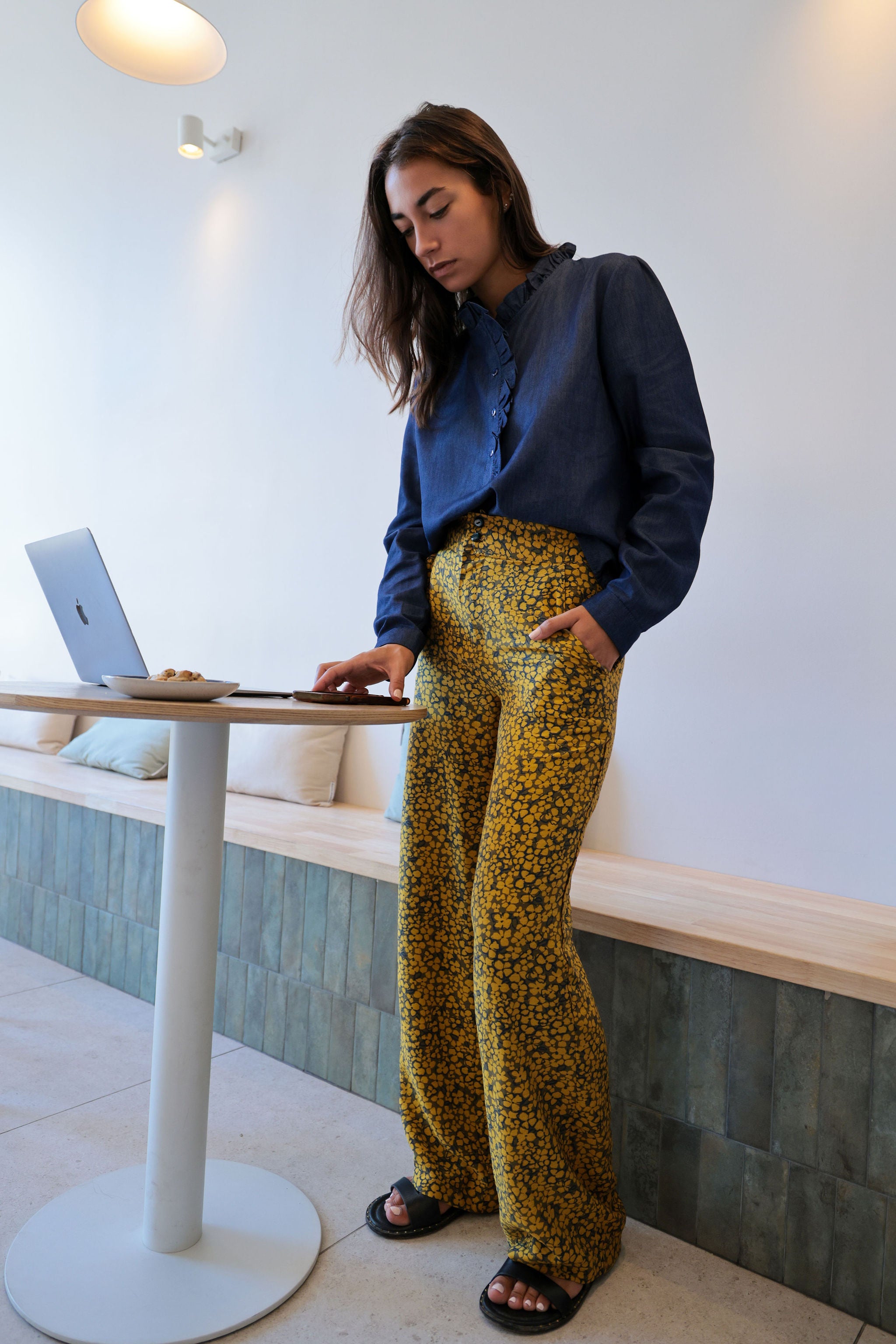 Blouse Léa en tencel jean brut