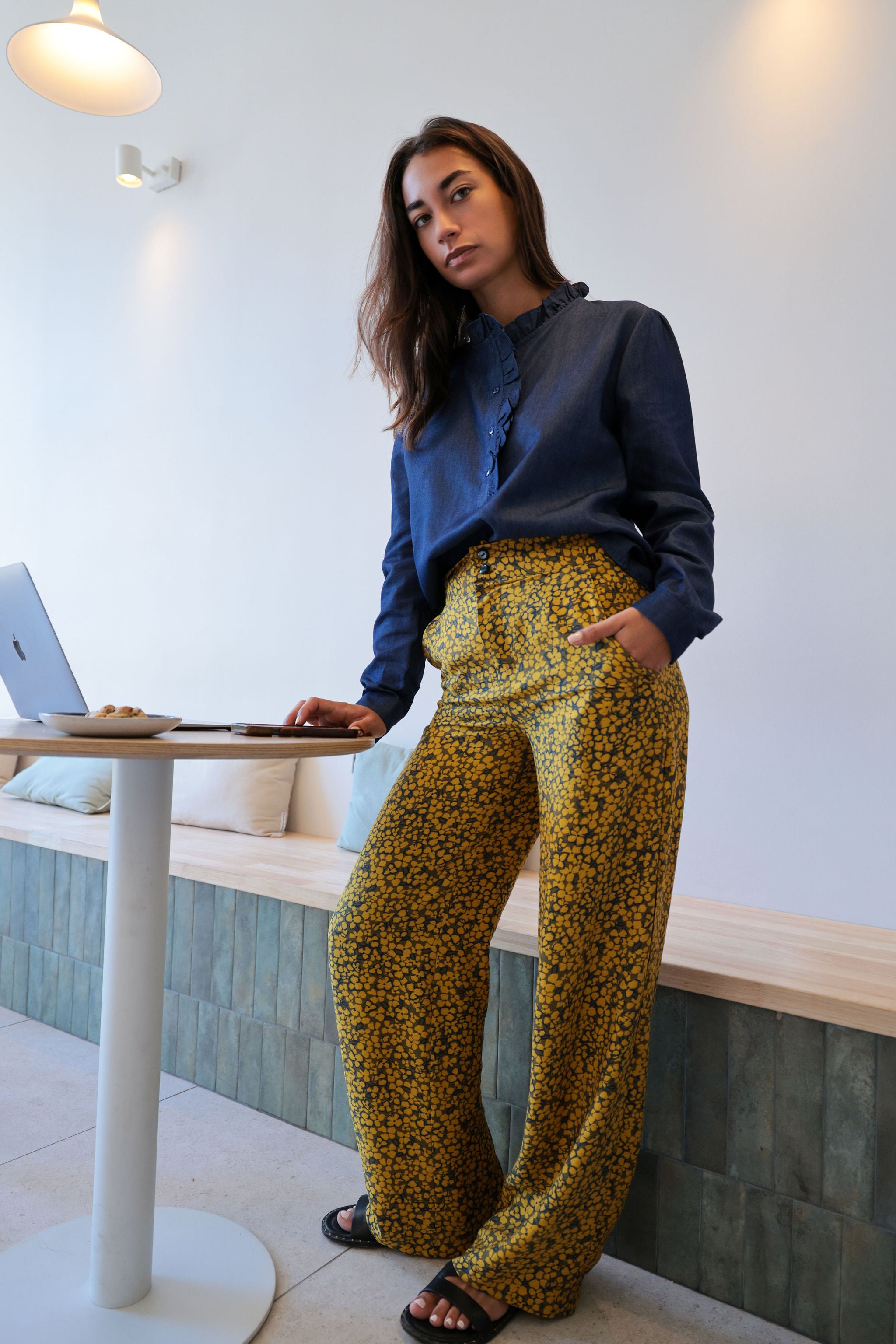 Blouse Léa en tencel jean brut