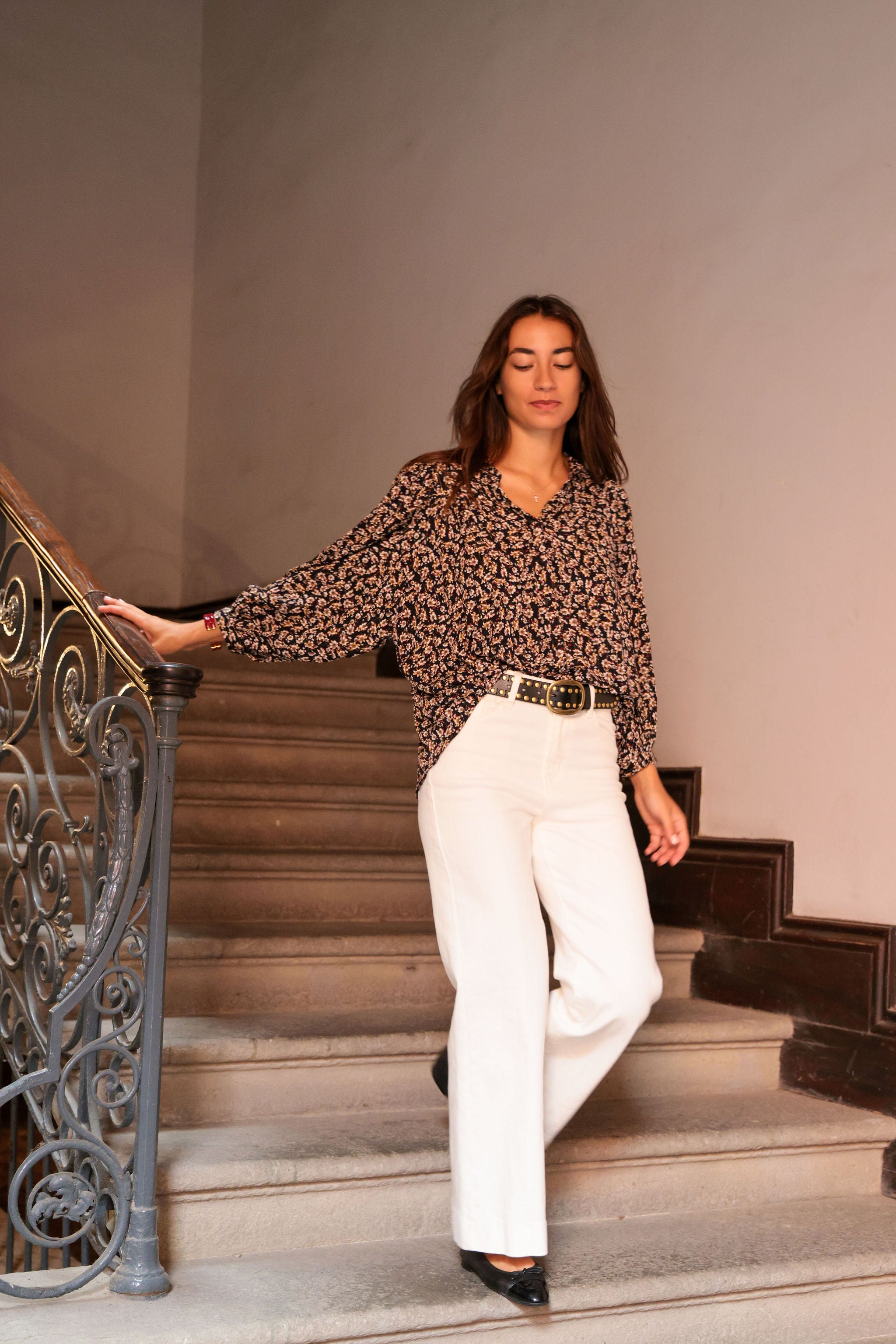 Blouse Louise shinie flower