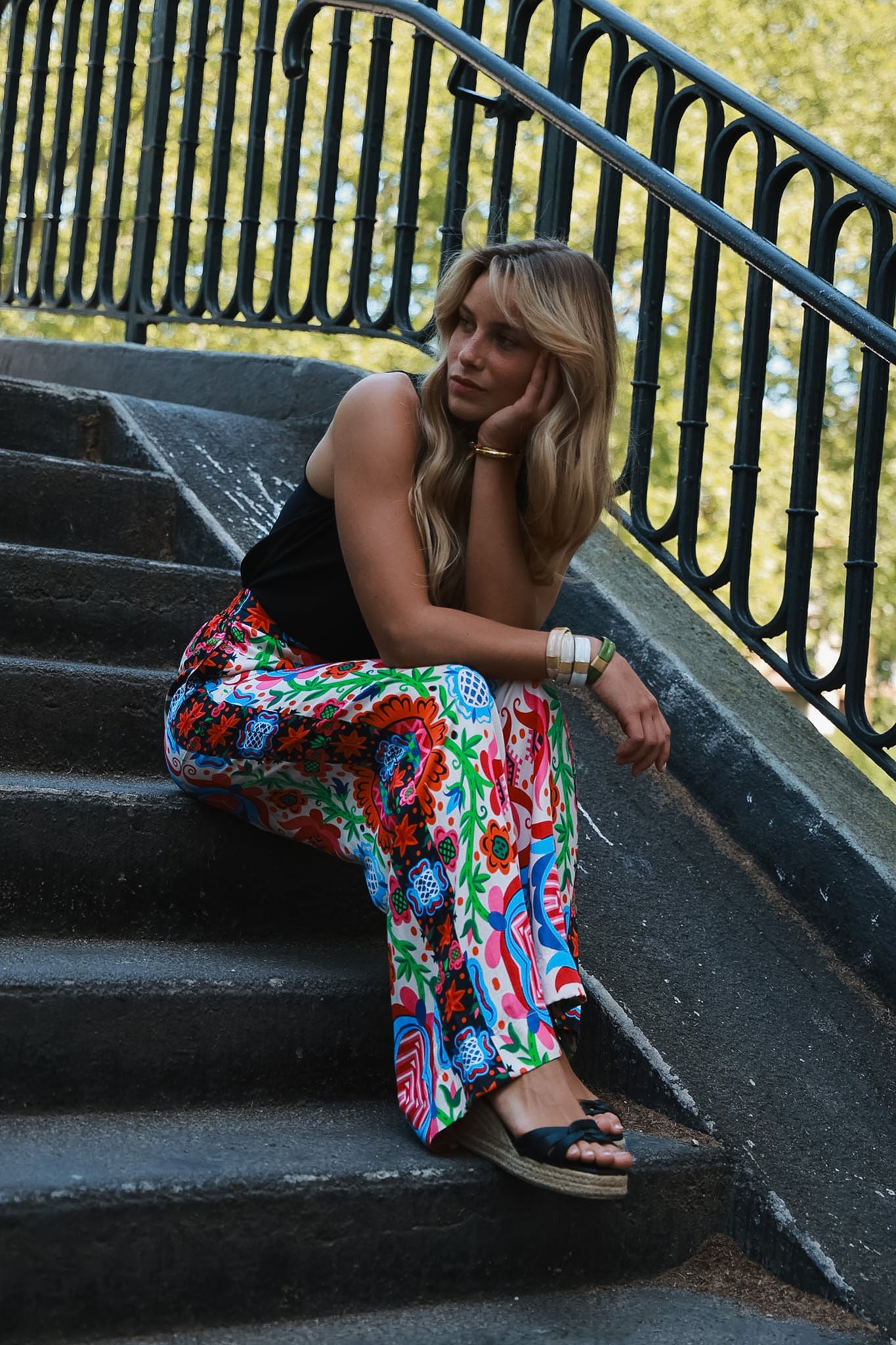 Pantalones Jeanne Bubble Flower