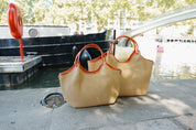 Bolso Mélusine trenzado en color camello