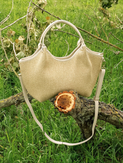 Bolso Mélusine trenzado en color camello