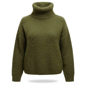 Suéter de cuello alto con margaritas