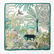 Maxi Foulard Soie Panthère de nuit vert