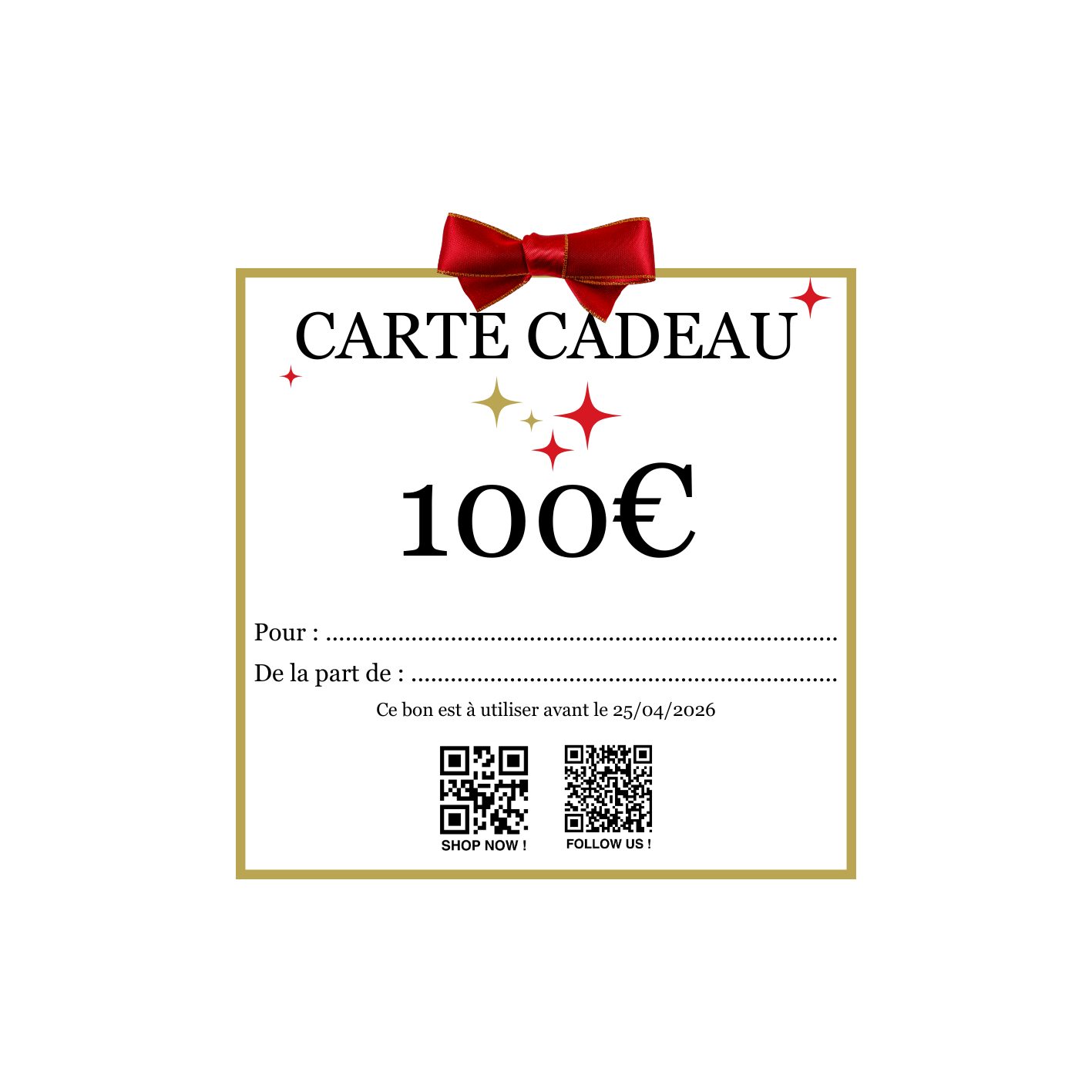 Carte Cadeau Digitale de 50€