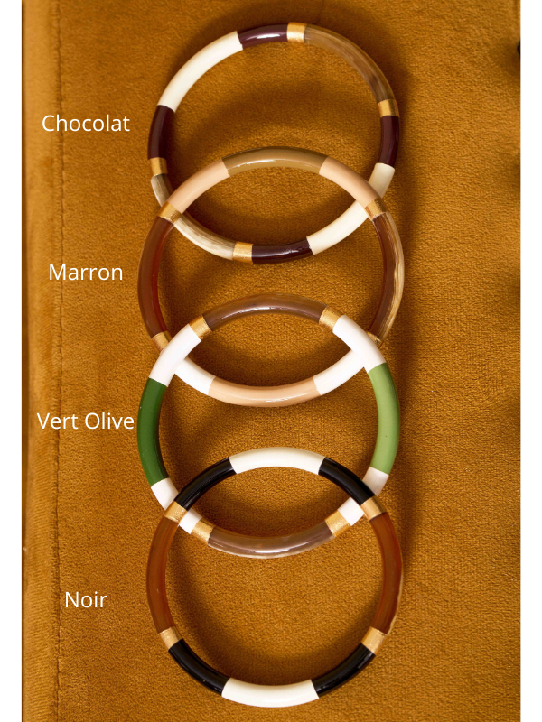 Multicolored Horn Bracelets