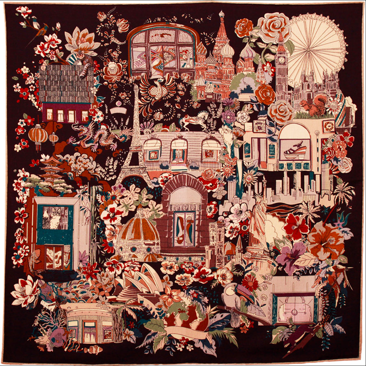 Foulard Élixir Pourpre