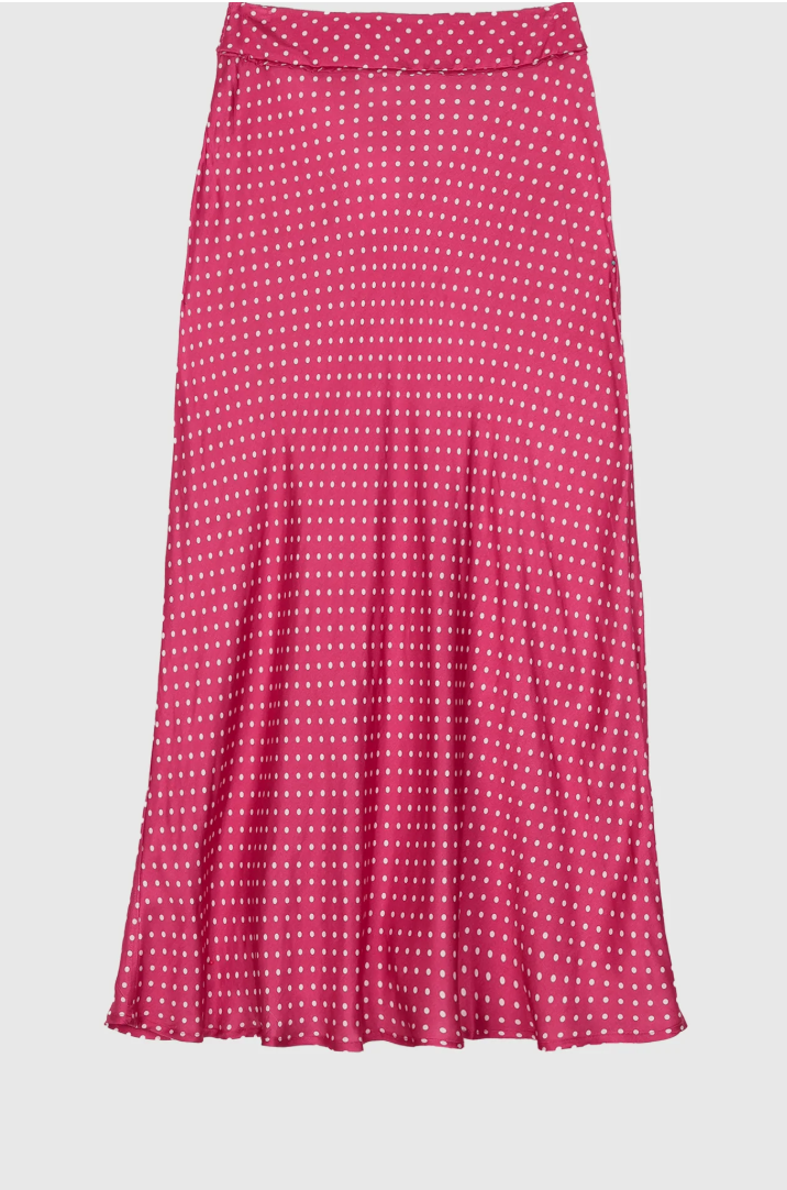 Jupe à pois framboise Suzanne