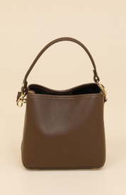 Sac Pierre en cuir chocolat