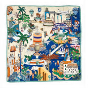 Maxi carré soie Calypso Rococo Bleu