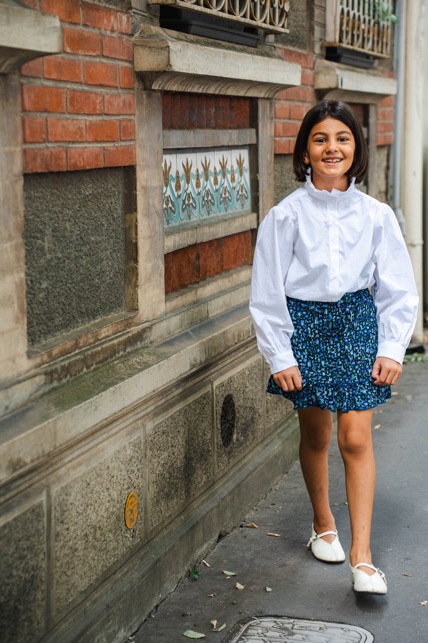 Jupe Short Elisa liberty bleu