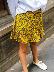 Jupe Short Elisa coquelicots jaune