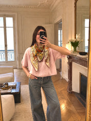 Maxi Foulard Laine et Soie temple oublié rouge