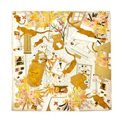 Foulard Coton et Soie Savage pâle