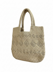 Sac Paille crochet écru