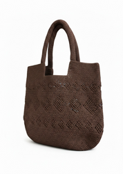 Sac Paille crochet chocolat