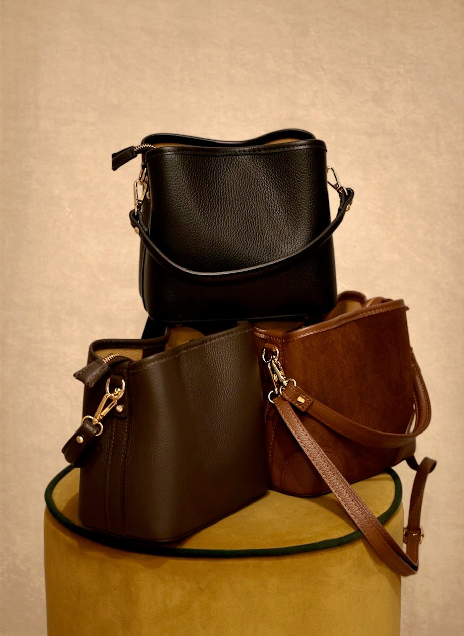 Sac Pierre en cuir chocolat