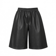 Bermuda Gaston simili cuir noir