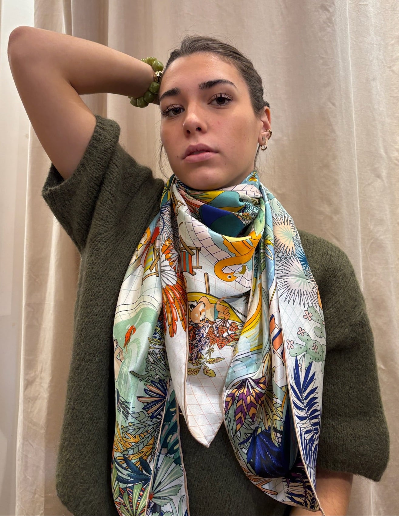 Maxi Foulard Soie Medusa Nostalgic