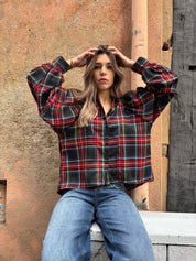 Blouse Caroline Tartan marine