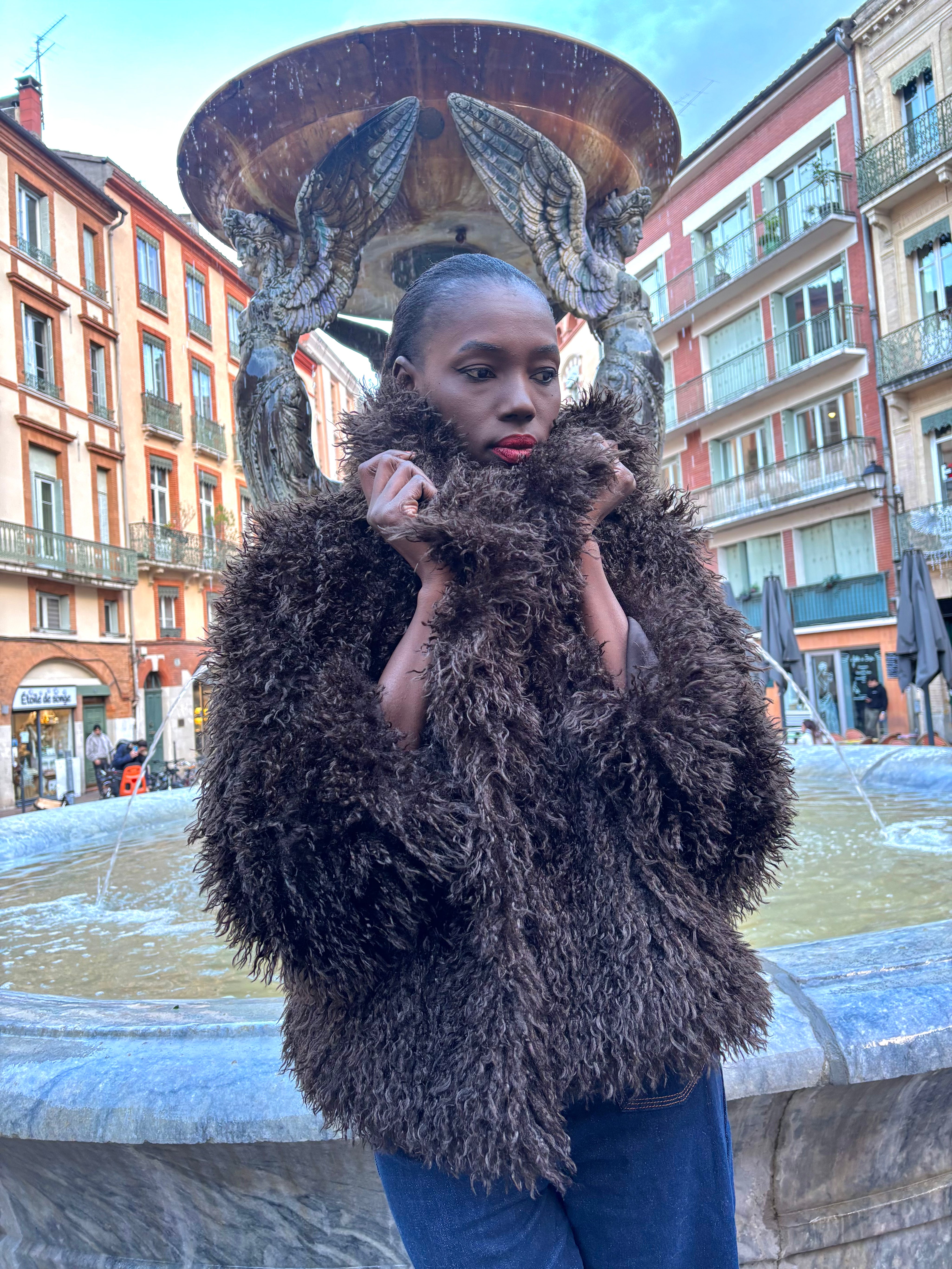 Manteau en fausse fourrure Polux