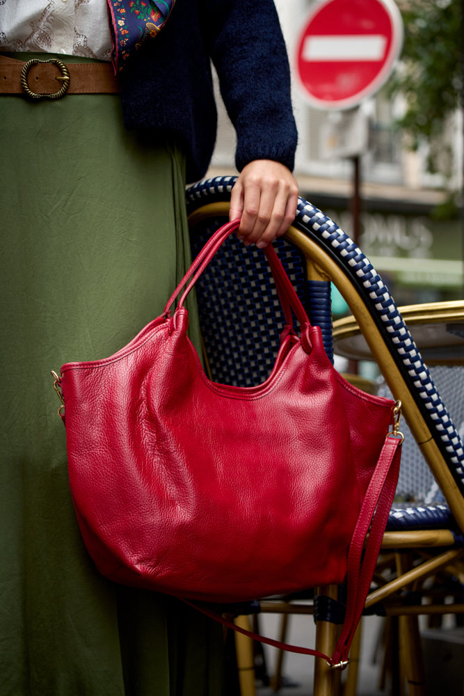 Camel braided Mélusine bag