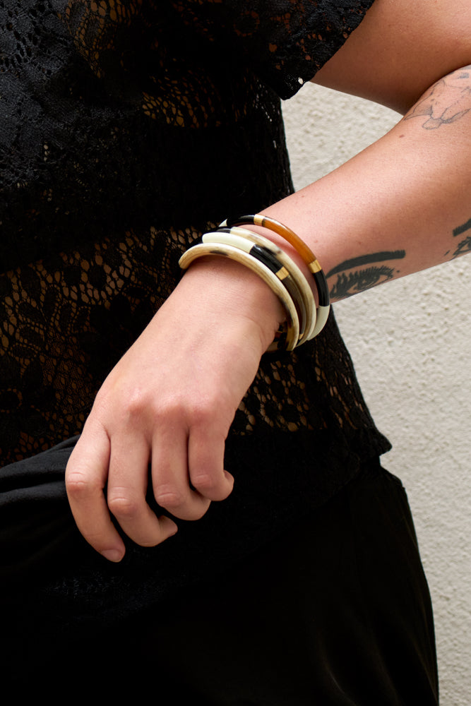 Multicolored Horn Bracelets