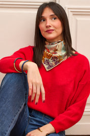 Foulard Laine et Soie Medusa Nostalgic Lila