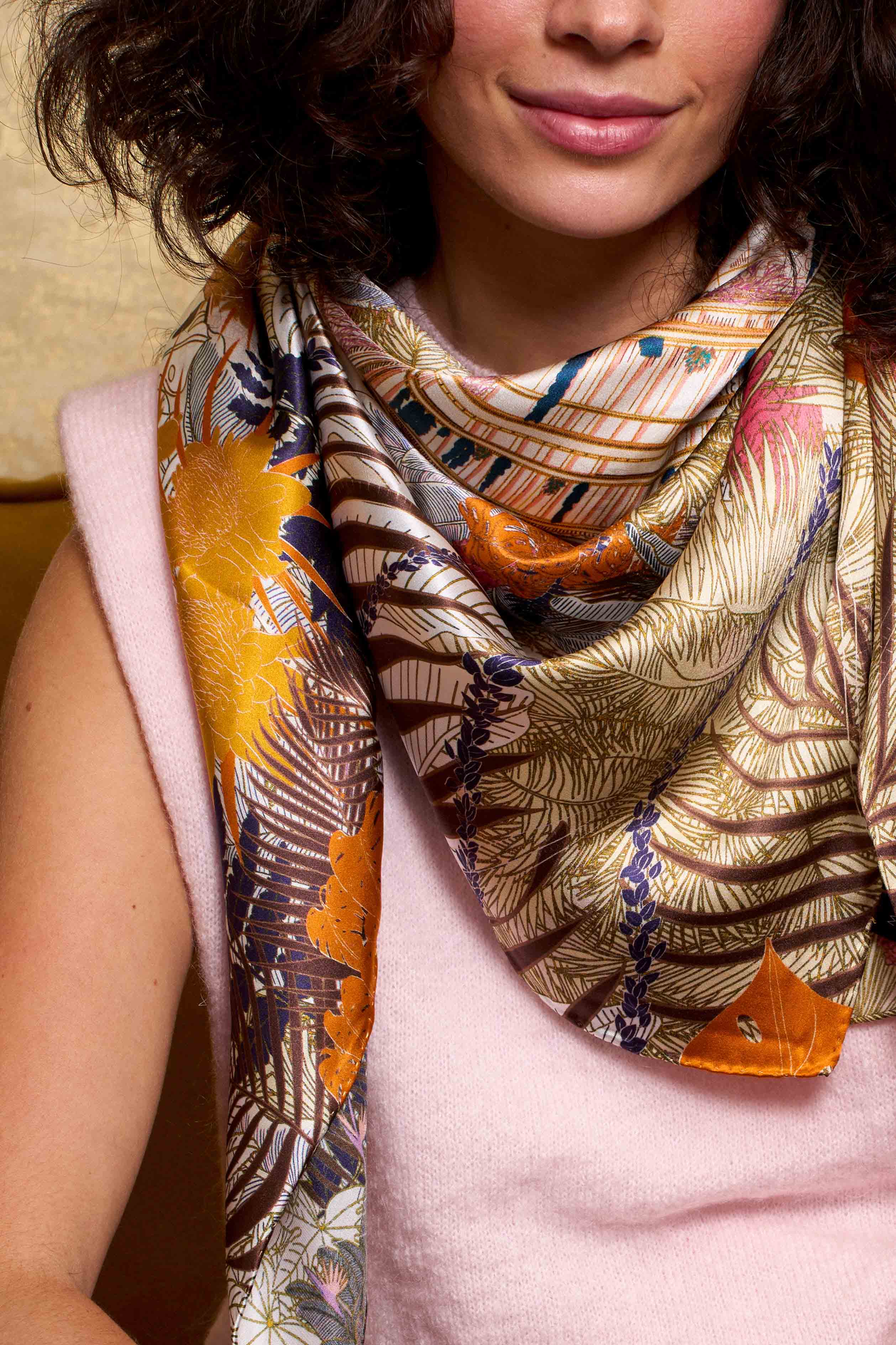 Maxi Foulard Soie Songe Exotique